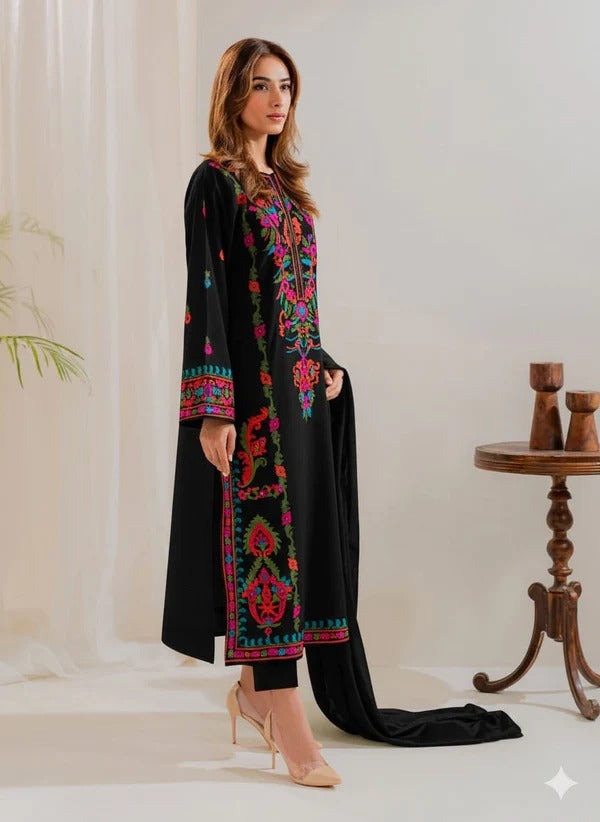 Riwaaj Emb Black 3pc